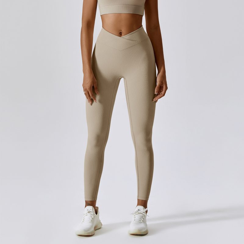 Threaded Tight Yoga Pants For Excersice - Image 9
