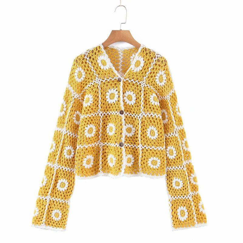 Sunflower Crochet Cardigan - Image 4