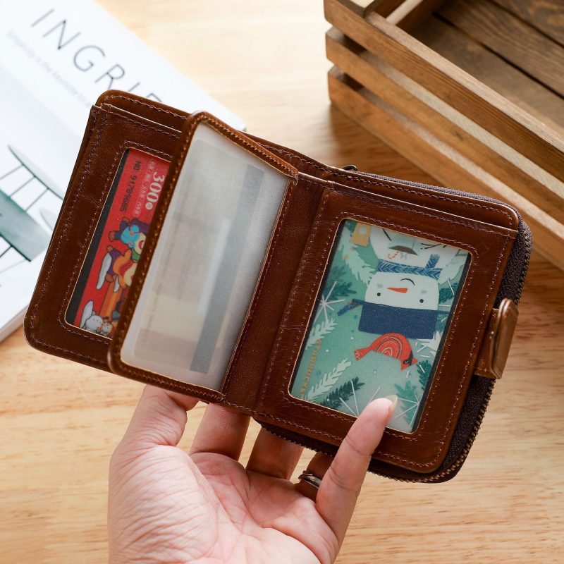 Men's Leather Buttoned Wallet - Image 8