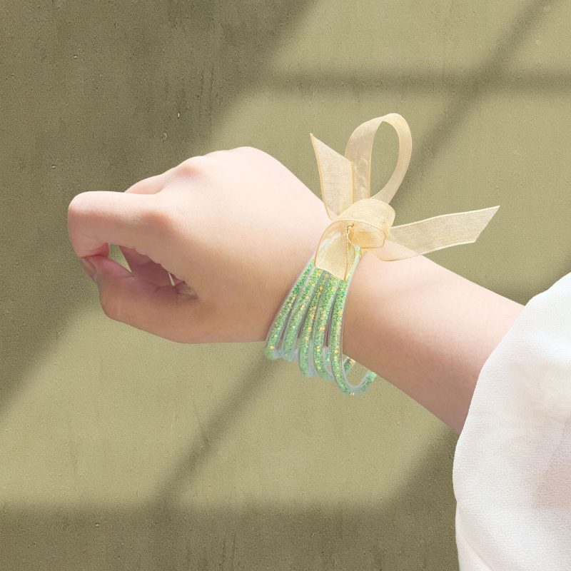 Five Gold Powder Sequins Bracelets