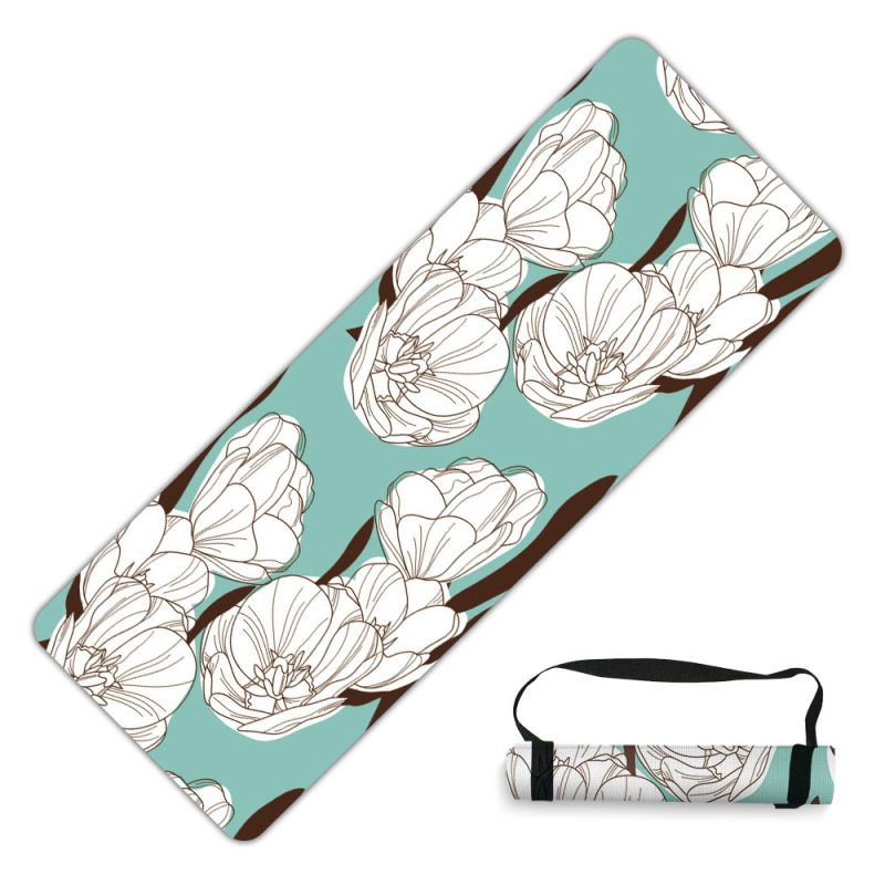 Natural Suede Beginner Printed Yoga Mat - Image 8