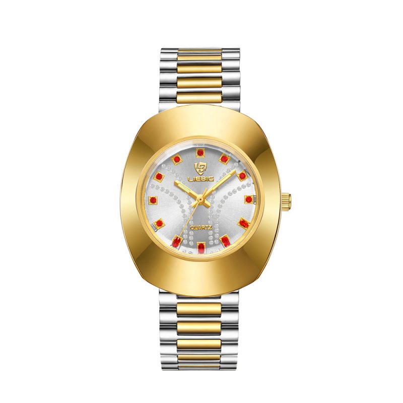 Fashion Waterproof Quartz Watch Gold - Image 4