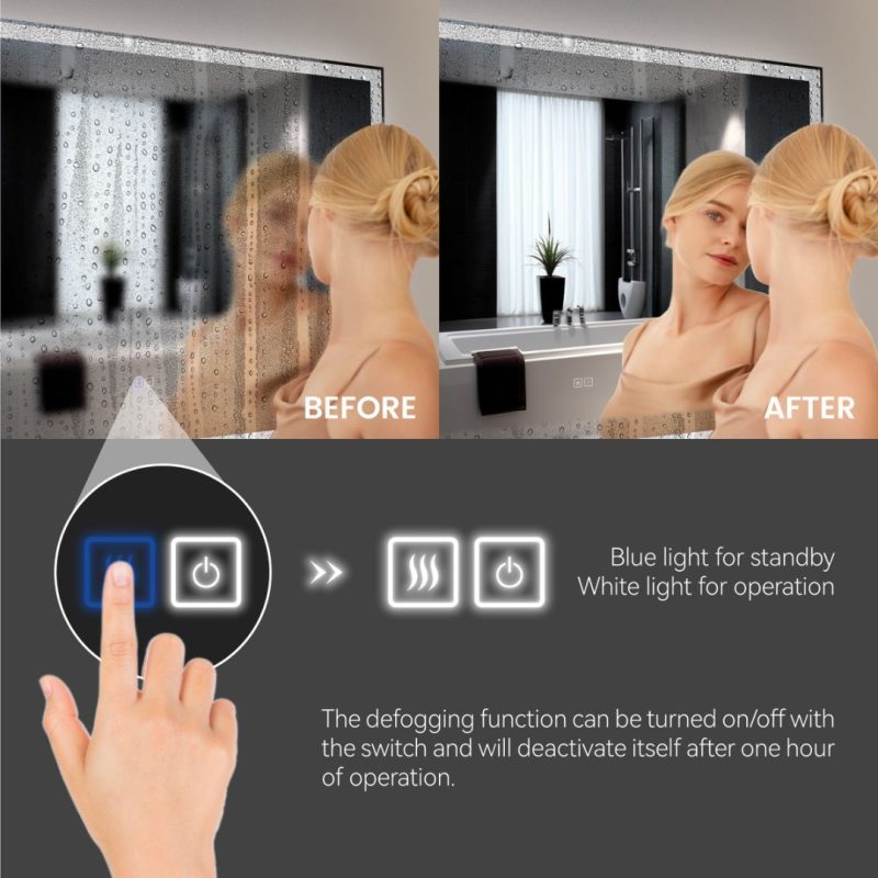 Modern LED Smart Mirror With Hiden Light - Image 8