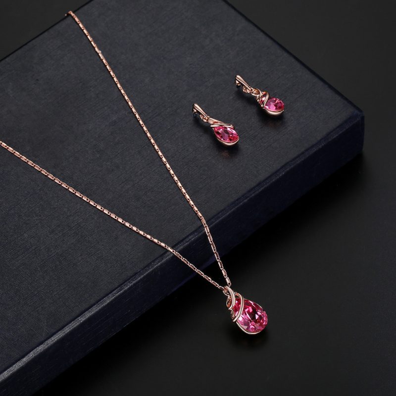 Alloy Gemstone Jewellery Set Necklace - Image 5