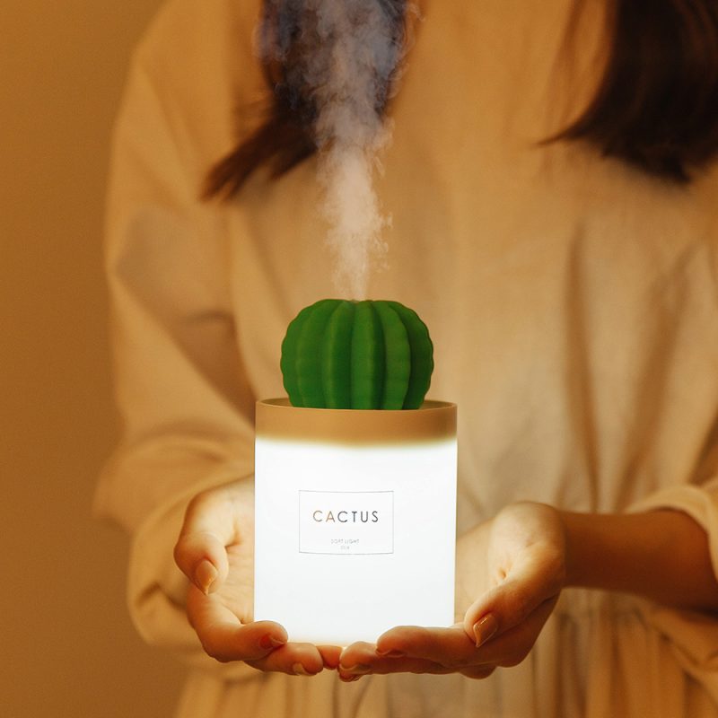 Soft LED Light USB Cactus Air Humidifier - Image 2