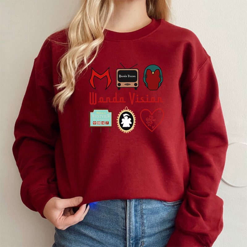 Retro TV-Inspired Print Sweatshirt