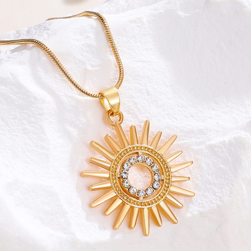 Sunflower Earrings Necklace Jewelry Suit - Image 7