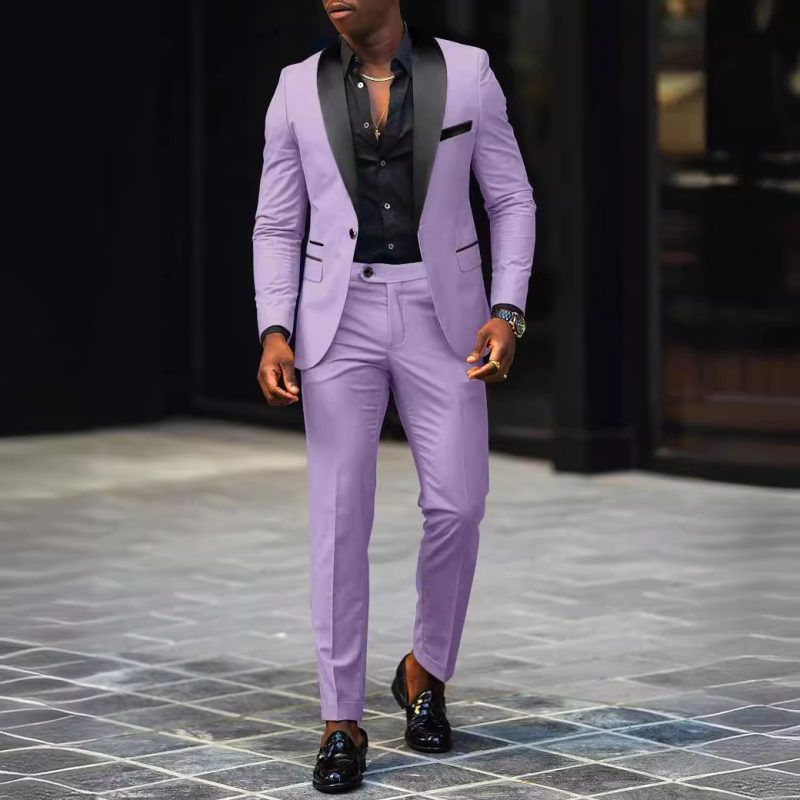 Men's Business Casual Coat Trouser Suit - Image 4