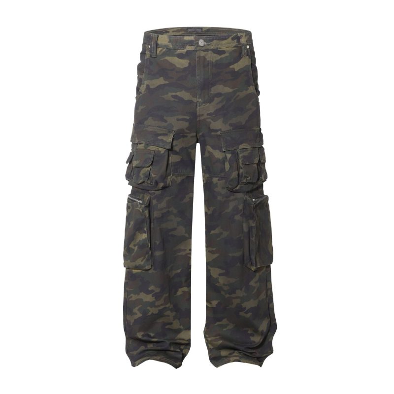 Camouflage Workwear Wide Leg Pants - Image 5