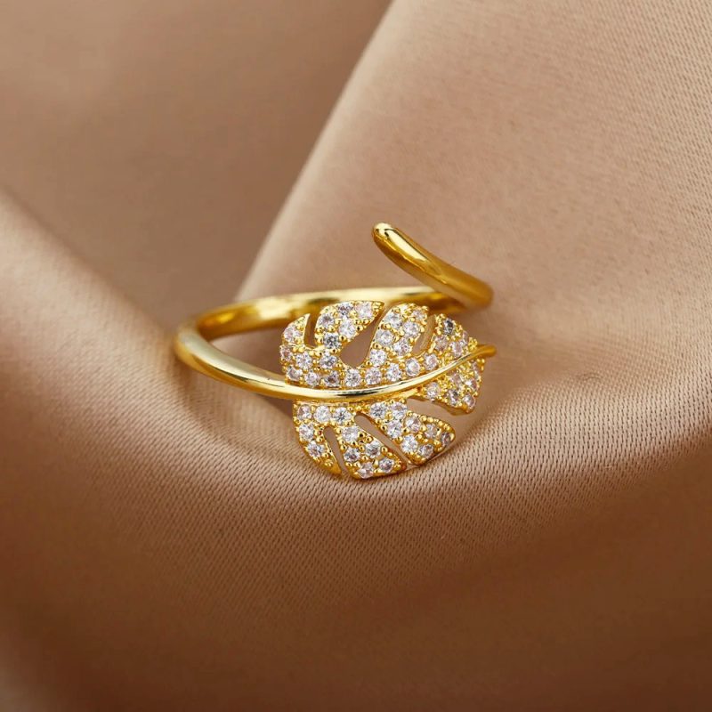 18K Gold-plated Full Diamond Women Ring