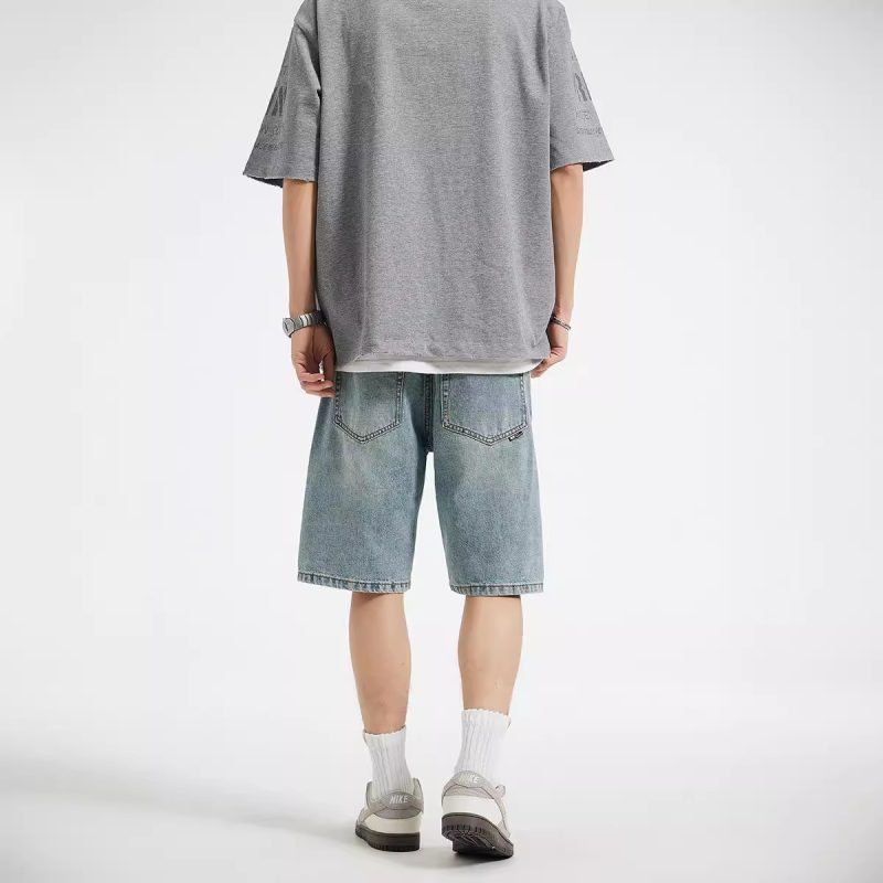 Loose Straight Denim Shorts - Image 4