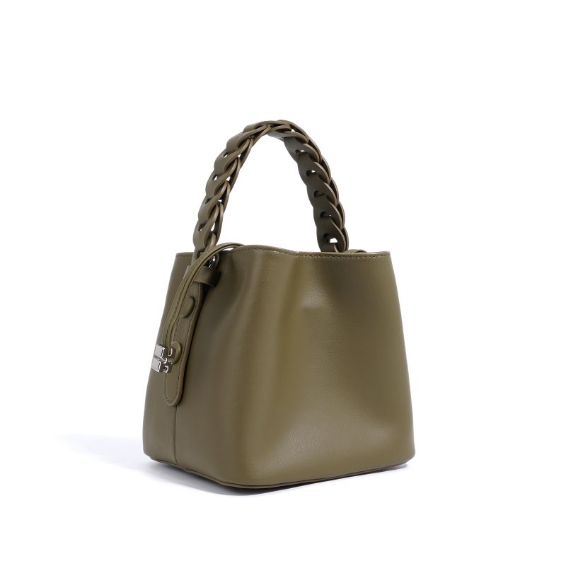 Hand-Woven Mini Cross Body Bucket Bag - Image 5