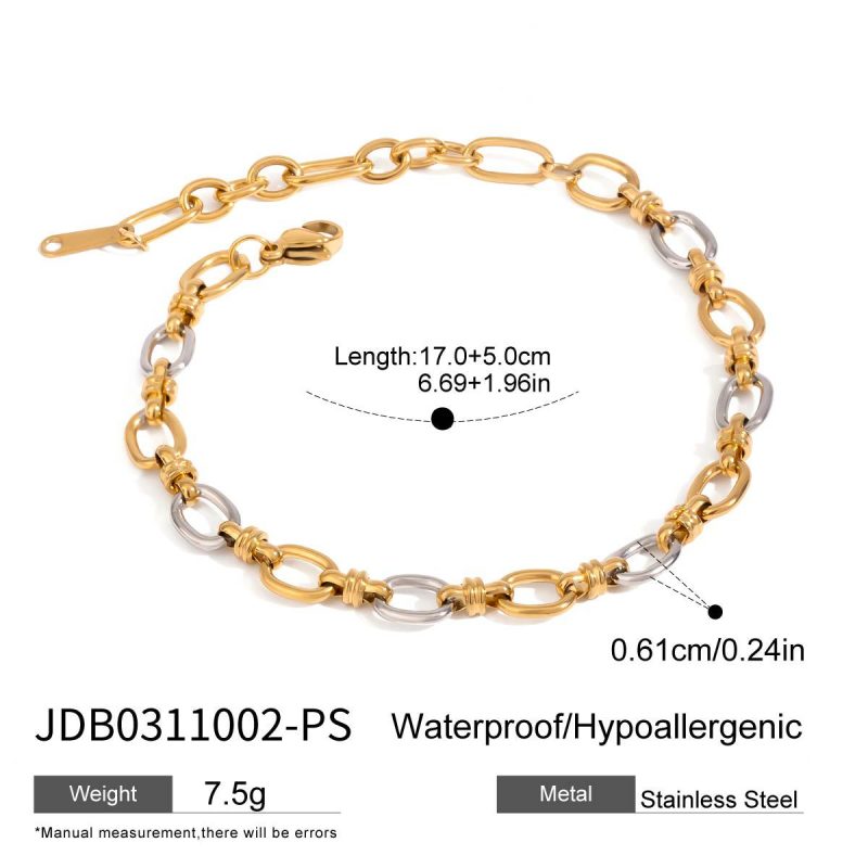 Addison Two Tone Gold Bracelet - Image 4