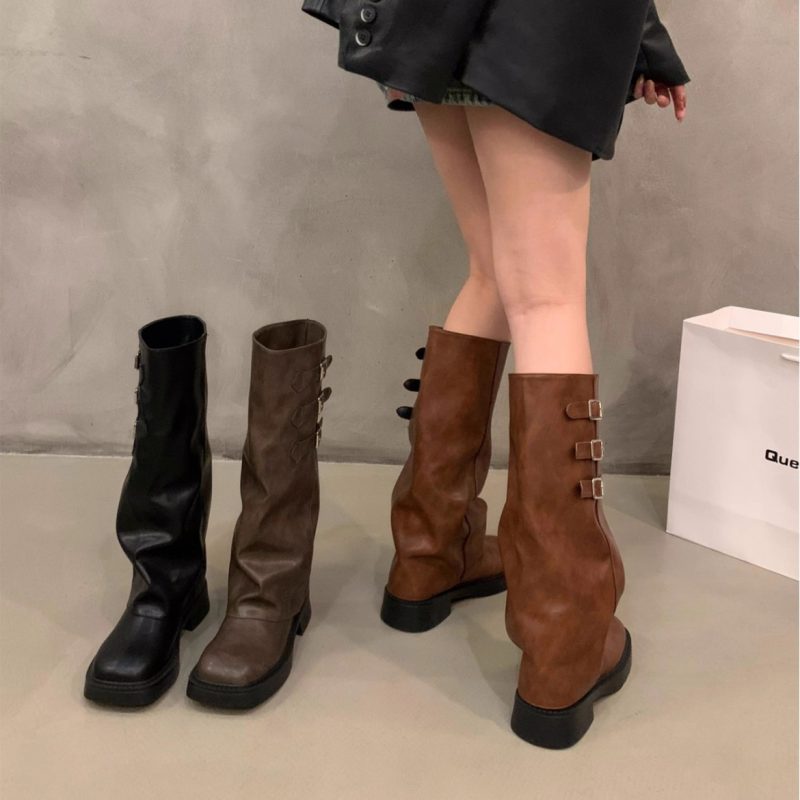 Pantyhose Long Biker Boots - Image 6