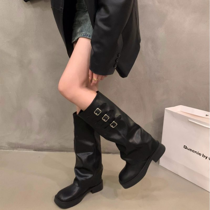 Pantyhose Long Biker Boots - Image 8