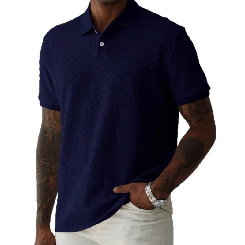 Short Sleeve Simple Polo Shirt - Image 9