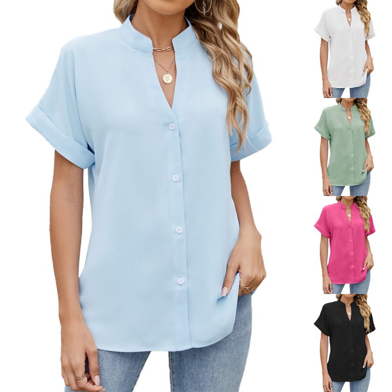 Loose Short Sleeve Shirts - Image 7
