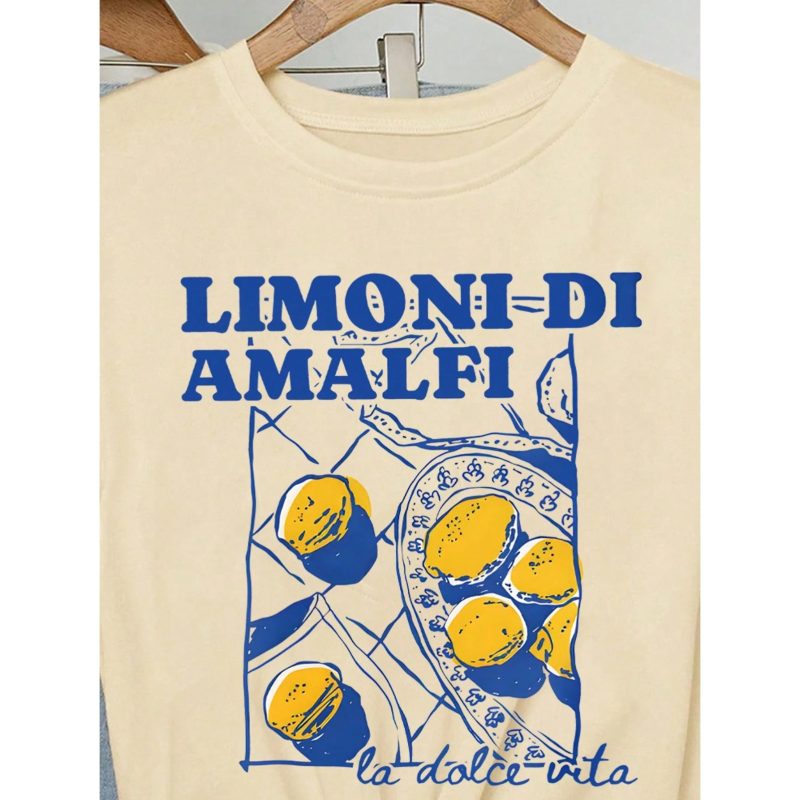 Lemon Graphic Short Sleeve Top - Image 2