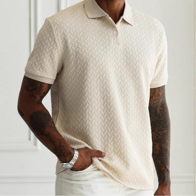 Short Sleeve Simple Polo Shirt - Image 10