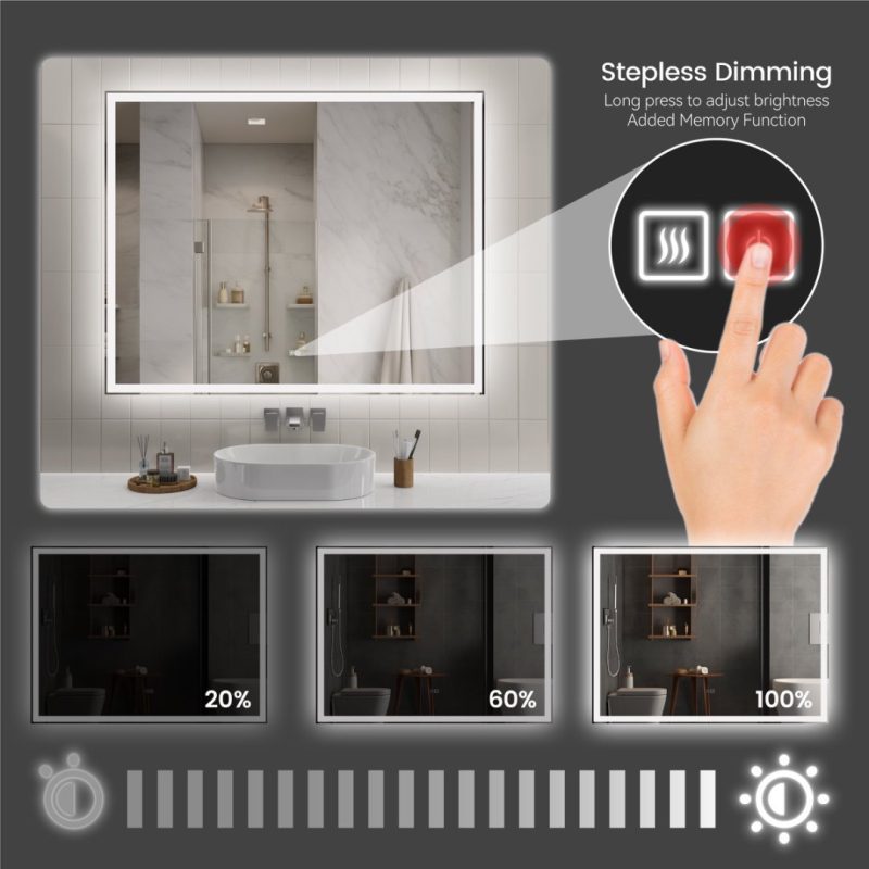 Modern LED Smart Mirror With Hiden Light - Image 2