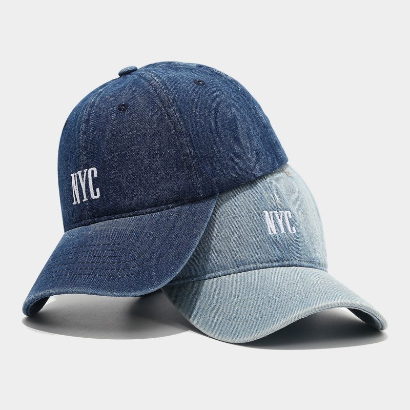 Retro Denim Alphabet Cap - Image 6