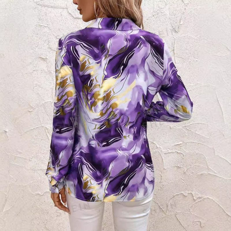 Lapel Loose Button Shirt - Image 4