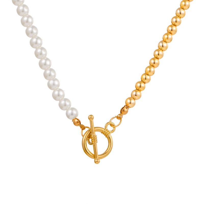 Double OT Chain Pendant Necklace - Image 5