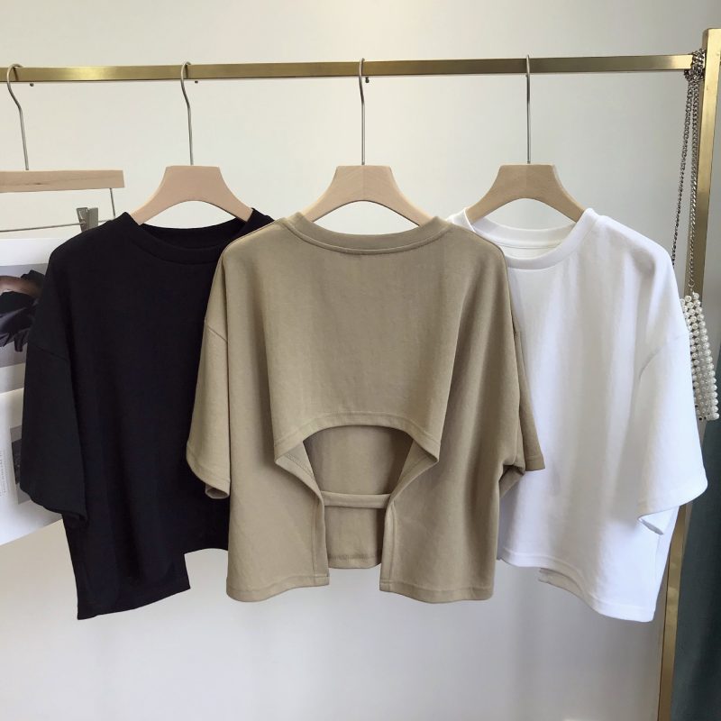 Short Backless Girl T-shirt