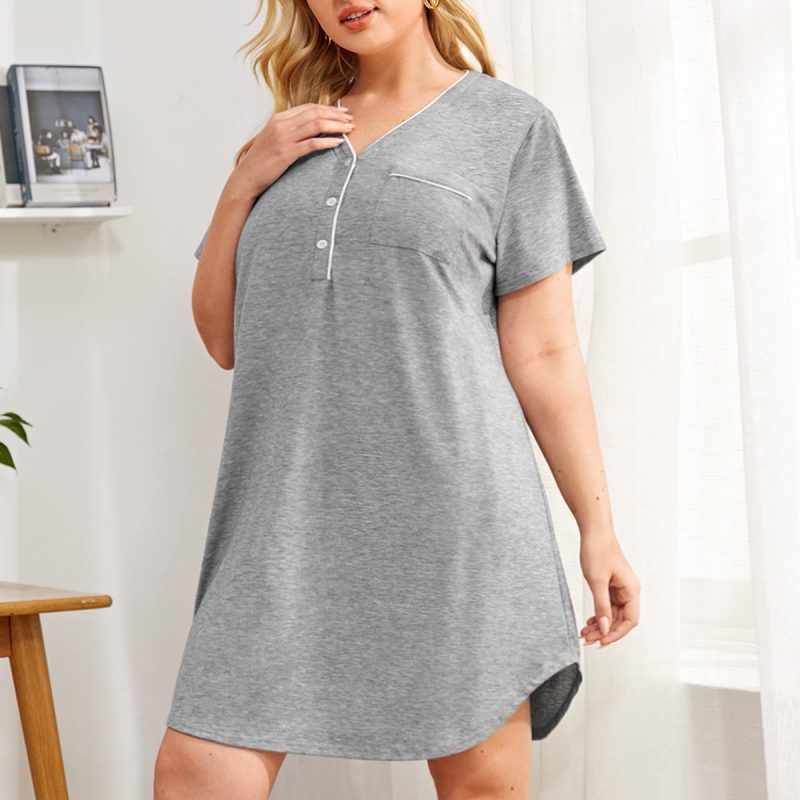 Rayon Short Sleeve Gown - Image 6