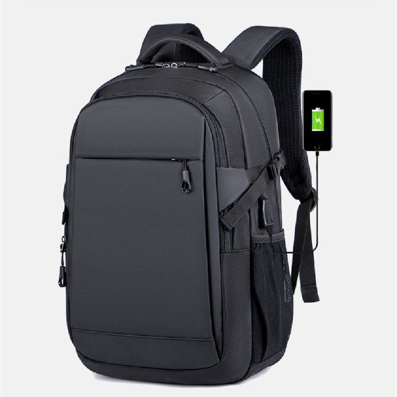 Black Double-Shoulder Backpack