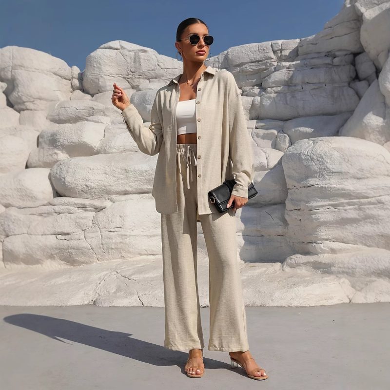 Plus Size Cardigan Two-piece Set