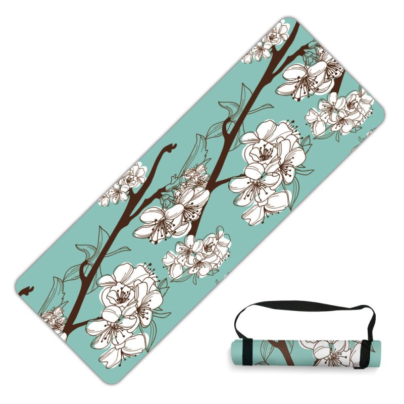 Natural Suede Beginner Printed Yoga Mat - Image 6