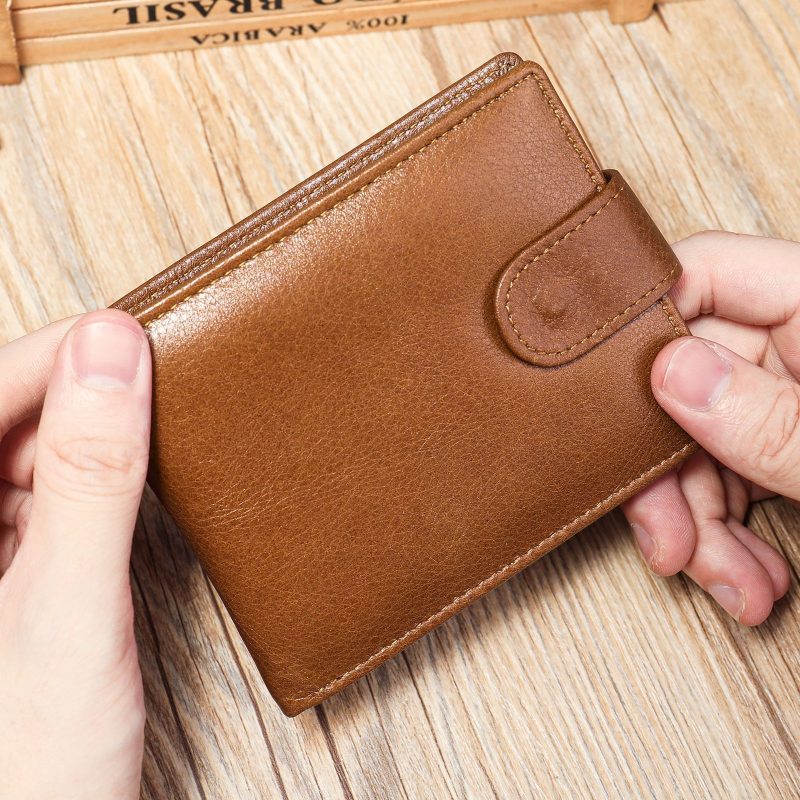 First Layer Cowhide Coin Purse Wallet - Image 6
