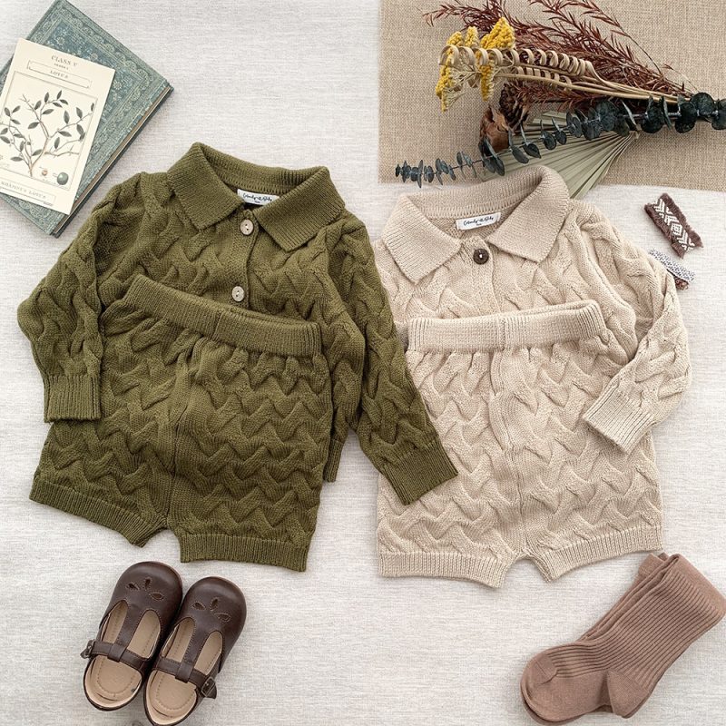 Baby Twist Cardigan Unisex Jumper Set