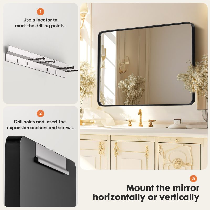 Rectangle Wall Mounted Vanity Mirror - Image 6
