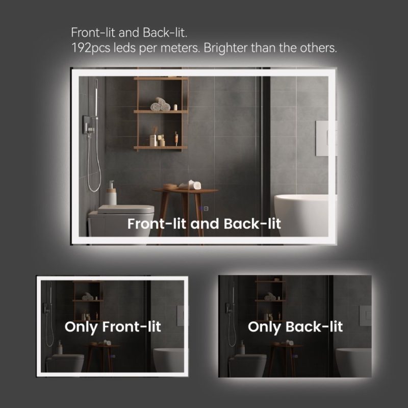 Modern LED Smart Mirror With Hiden Light - Image 4