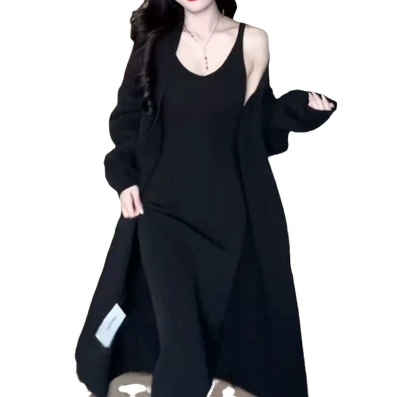 Sling Knitted Cardigan Night Dress - Image 9