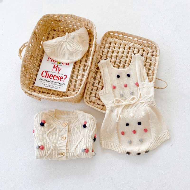 Two-piece Knitted Jacket & Straps Suit