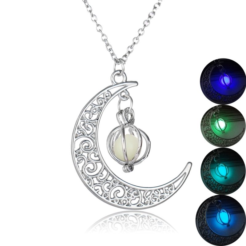 Natural Glowing Moon Stone Necklace - Image 6