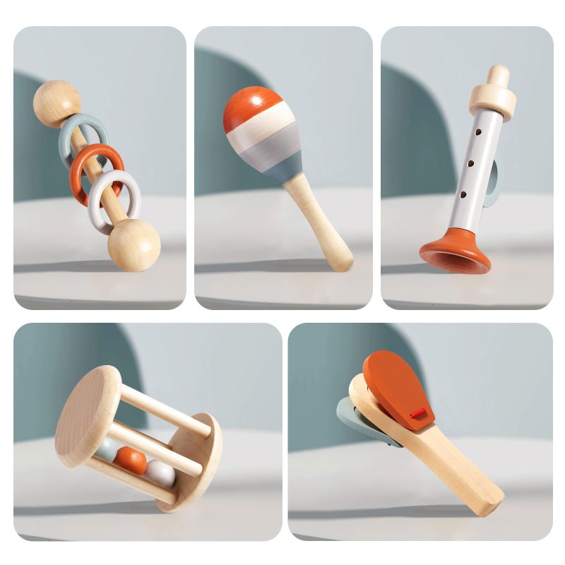 Wooden Cute Baby Rattle Toys - Image 3