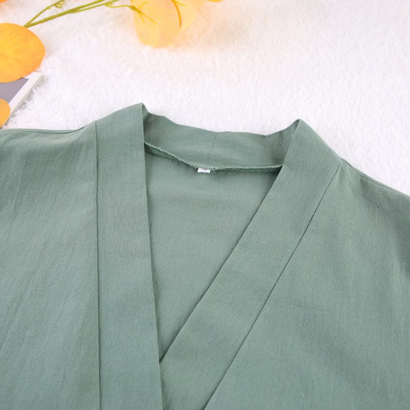 Short Cotton Linen Nightgown - Image 5