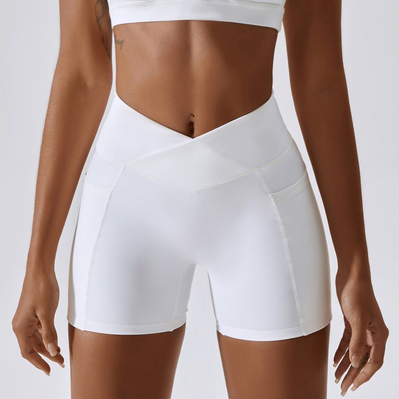Cross Waist Running Fitness Shorts For Women - Image 8