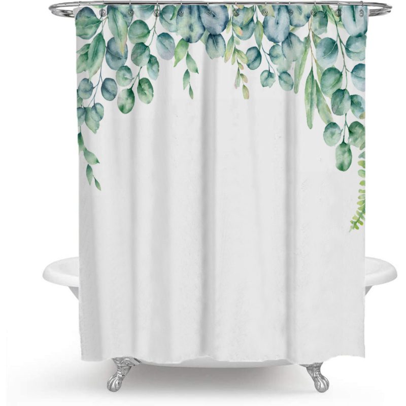 Color Floral Plant Shower Curtain - Image 5