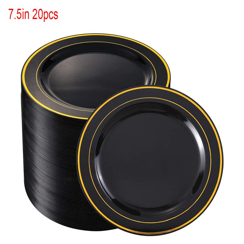 Black Gold Dinner Plate Set - Image 5