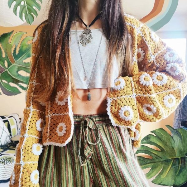 Sunflower Crochet Cardigan