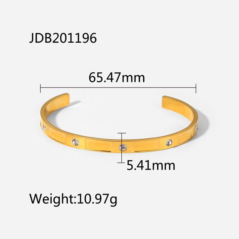 Stainless Steel Gold-plated Bracelets With Zirconia - Image 6