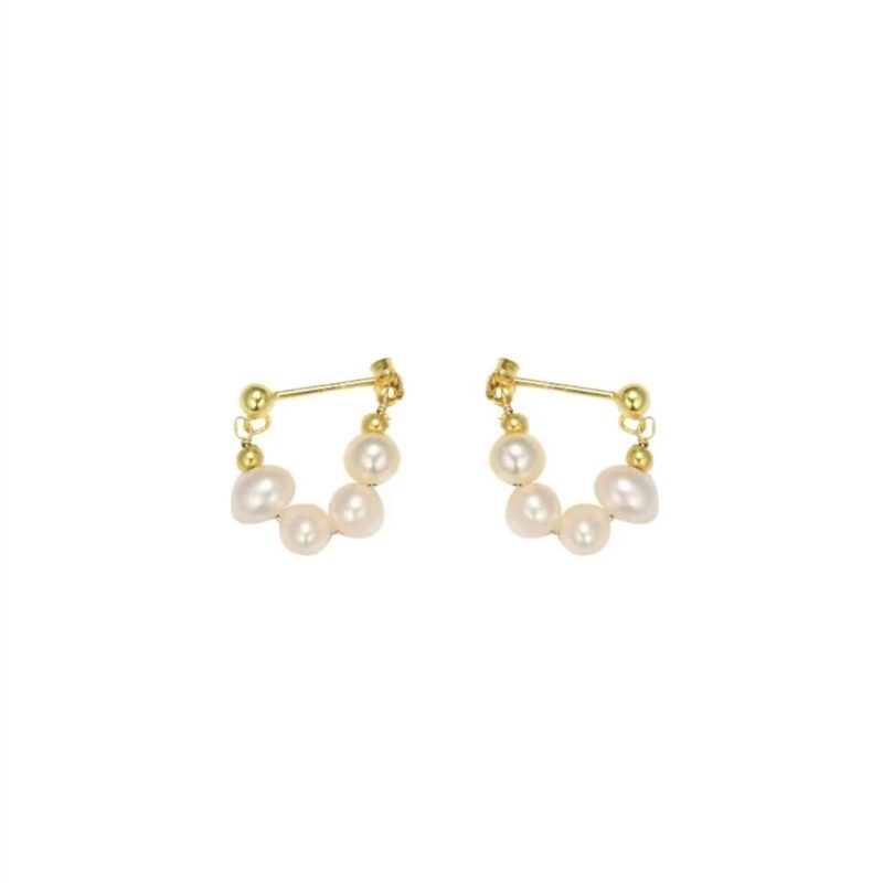 Freshwater Pearl Stud Earrings - Image 4