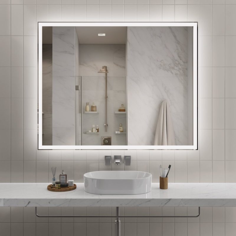 Modern LED Smart Mirror With Hiden Light