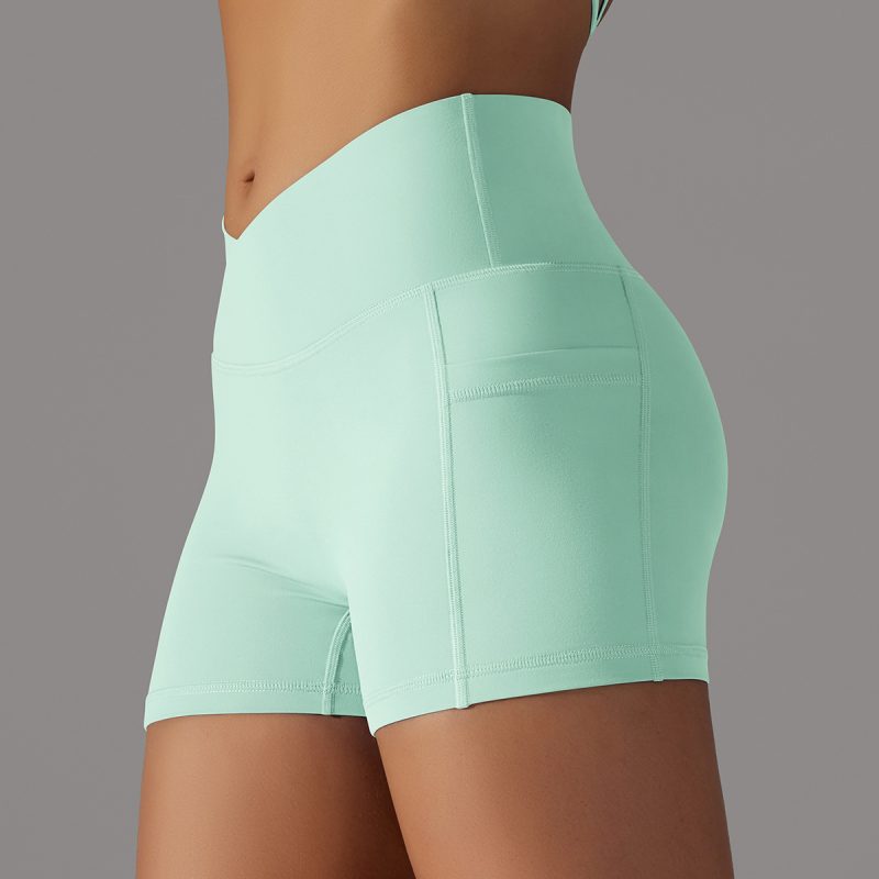 Sports Yoga Short Pants With Phone Area - Image 9