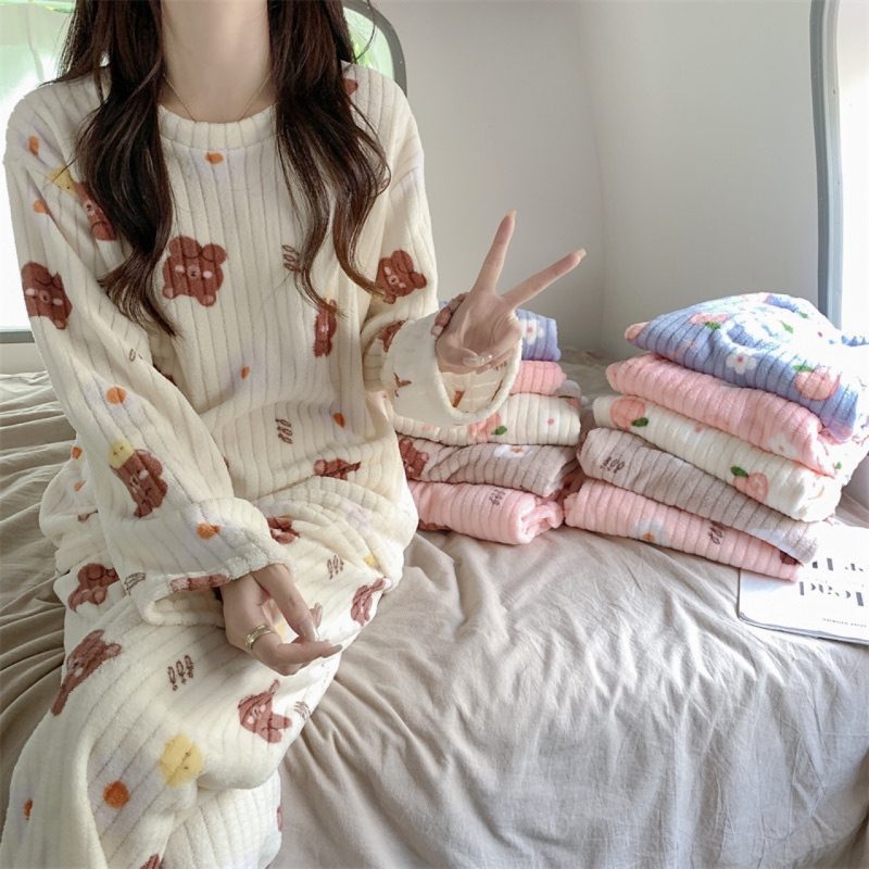 Thick Coral Long Sleeve Pajamas - Image 5